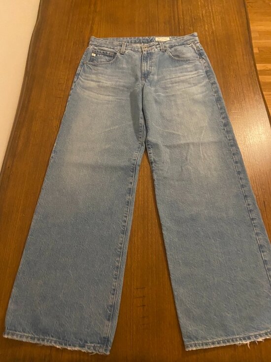 Ag Adriano Goldschmied Denim - AG Adria Low Rise Wide Leg Jeans in Great Shape 30 (Size 10) - $40